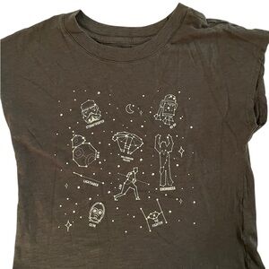 GAP Kids dark gray charcoal  Star Wars Graphic Tee xxl organic cotton